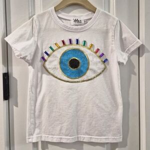Lola + The Boys Evil Eye Shirt, Girls size 6, EUC **sold out**